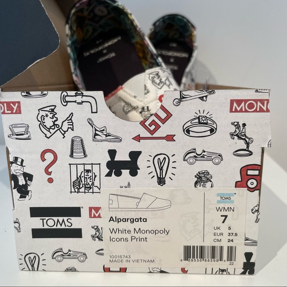 NIB NWT Toms x Monopoly Limited Edition Alpargatas w/ OrthoLite - Women’s 7 - Picture 3 of 16